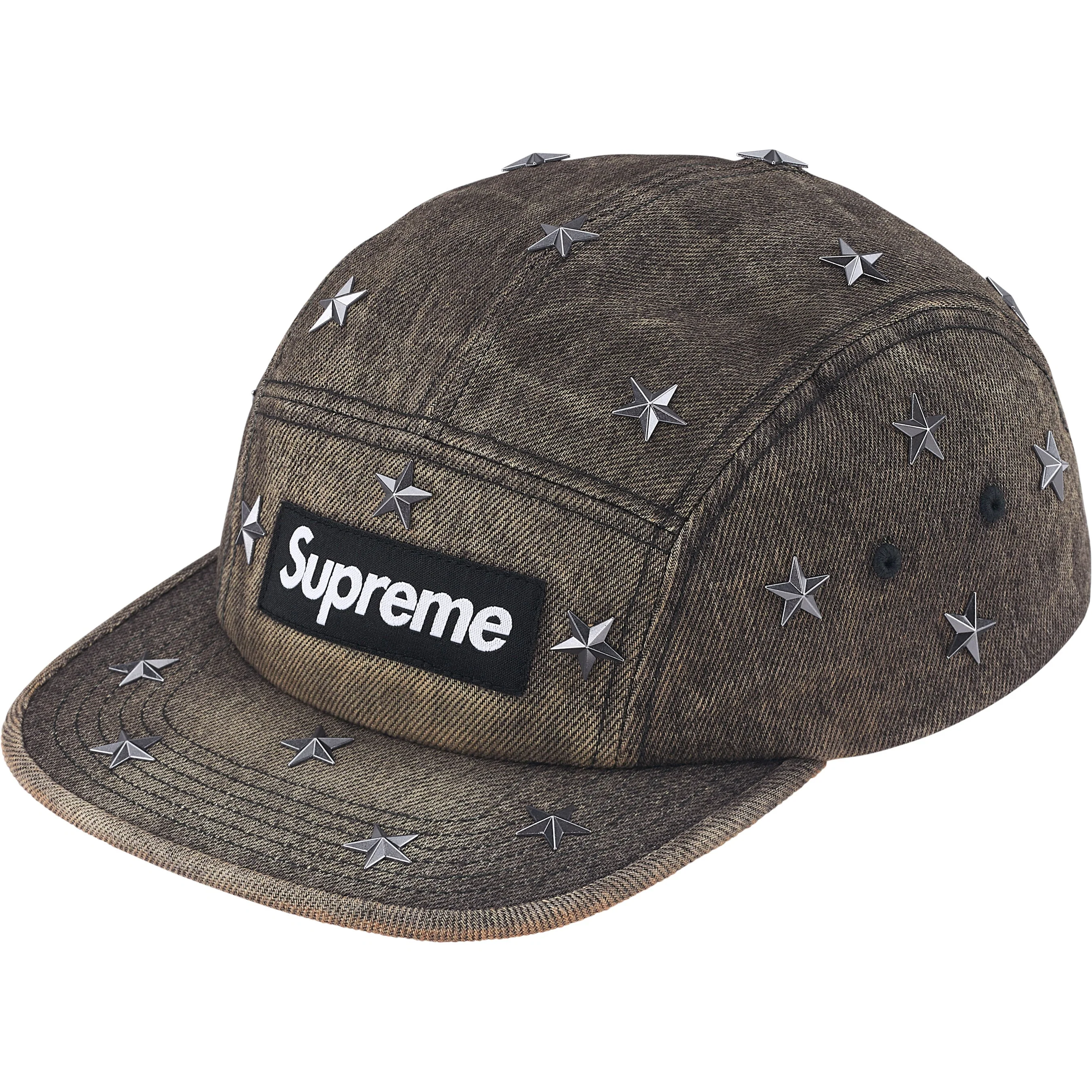 Stars Studded Denim Camp Cap view 4